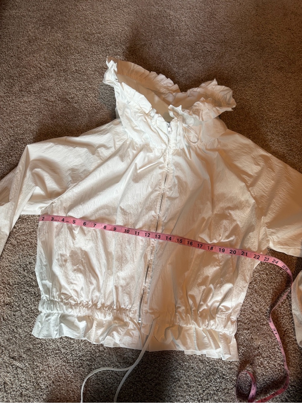 ZARA RUFFLED ZIP UP JACKET - Picture 4 of 4